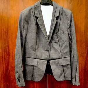 RARE MAISON MARGIELA x H&M collaboration sz 8 gray wool fitted seamed blazer